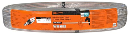 Gallagher Electric Horse Fence Wire 820 ft | 7.8mm High Conductive Smooth Coated Wire for Horses | High Tensile Equine Fence Wire with White High Visibility Finish | Safe Durable UV Resistant