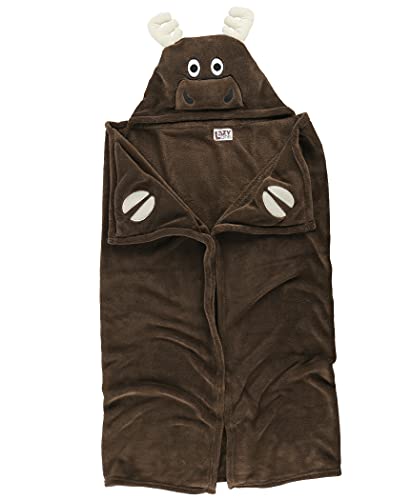 Lazy One Wearable Hooded Blanket for Kids, Animal Hooded Blanket (Moose) - color: Moose Blanket Hooded Blanket