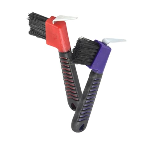Hoof Pick with Brush Donkey Picks Soft Grip Hoofpick, 2 Pieces
