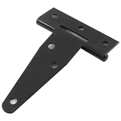 Murtenze 6Pack 3 Inch Black T-Strap Shed Hinge - color: Black, size: 3 Inch - 6Pack