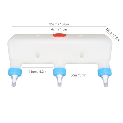 GLOGLOW 3L Goat Milk Feeder, 3 Nipples Hanging Milk Feeding Bucket