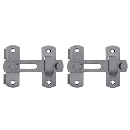 2 Packs Grey Stainless Steel Barn Door Latch Bi-fold Door Lock - color: Gray