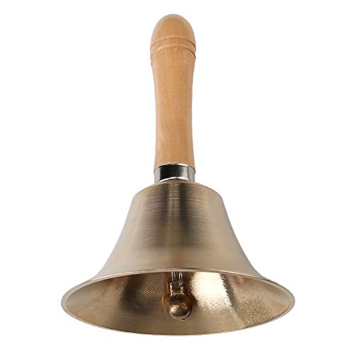 Super Loud Solid Brass Hand Call Bell - size: 3.15 inch