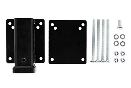 Camco Eaz-Lift Camper/RV Bumper Hitch - Ideal for Bikes, Cargo Racks & More - Clamps onto 4” Square RV Bumpers - No Drilling Required for Install - Crafted of Heavy Duty Powder-Coated Steel (48473)