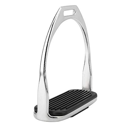 Comfortable 4.8" Iron Stirrups, Western Horse Riding Stirrups with Rubber Pad for Safe and Comfortable English Saddle Use