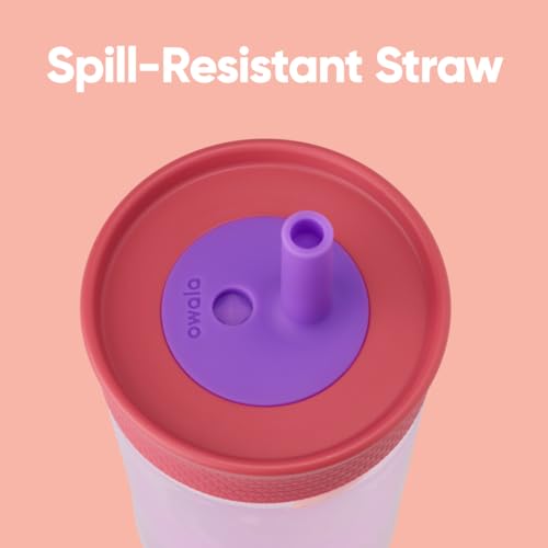 Owala Tumbler Kids Plastic Water Bottle 15 oz Lilac Rocket - color: Lilac Rocket, size: 15 Ounces