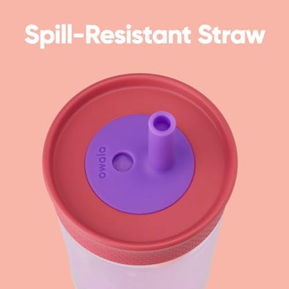 Owala Tumbler Kids Plastic Water Bottle 15 oz Lilac Rocket - color: Lilac Rocket, size: 15 Ounces
