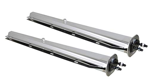 Stainless Steel Straight Spring Loaded Mud Flap Hanger 2-1/2" Bolt Spacing,30" Length.with Reflective Plate