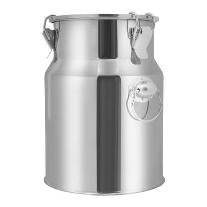 5L/1.32Gal Milk Can, Stainless Steel Milk Can with Lid Milk Jug Milk Transport Container Wine Pail Bucket Bottle Stainless Steel Milk Bucket with Sealed Lid for Grain Wine Liquid