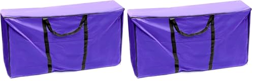 QWORK Hay Bale Storage Bag, 420D Horse and Livestock Hay Bale Bag, Large Tote Waterproof Collapsible Bag Hay Bale Tote Bag with Zipper (Pack of 2) - size: 2 pack