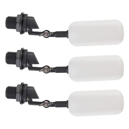 Cxztxcl Float Valve,1/2 Inch Automatic Water System Filler，Adjustable Arm for Ponds,Float Ball Valve,Plastic Aqua Pulse Float Valve，Automatic Water Level Control，Livestock Water Trough