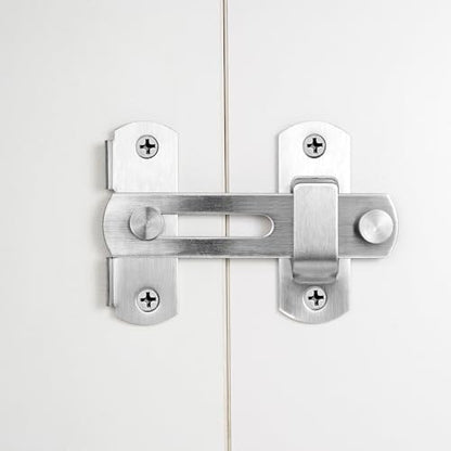 4 Packs Brushed Nickel Stainless Steel Barn Door Latch flip Door Latch - color: Brushed Nickel