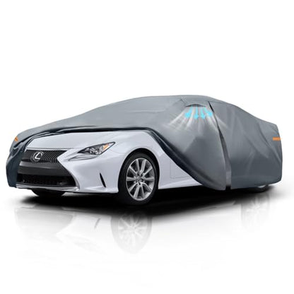 Waterproof Lexus RC(2014-2026) Car Cover with Breathable Vents, [Upgrade] Premium Covers with Cotton Liner and Zipper Door, Sun Rain Snow Dust Uv Protection.(Gift with Towel) - color: Lexus, size: Custom Fit Lexus RC+Towel+Bag