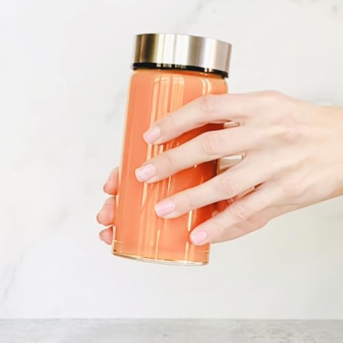 Juice Bottles - 4 Pack Wide Mouth Glass Bottles & Stainless Steel Lids,10oz - size: 10 oz