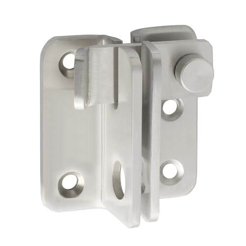 Alise Flip Latch Gate Latch,Heavy Duty Door Latch Barn Door Lock,Brushed - color: Brushed Nickel, size: Large Size