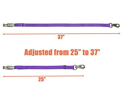 Adjustable Trailer Tie （2 Pack）-Horse Trailer Nylon Strap Tie，Adjusted from 25 to 37” - color: Purple