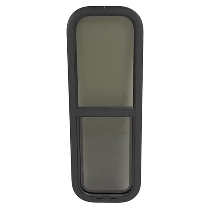 HECASA 12"W x 36"H RV Window Universal Vertical Sliding w/Screen & Trim - size: 36" W x 12" H