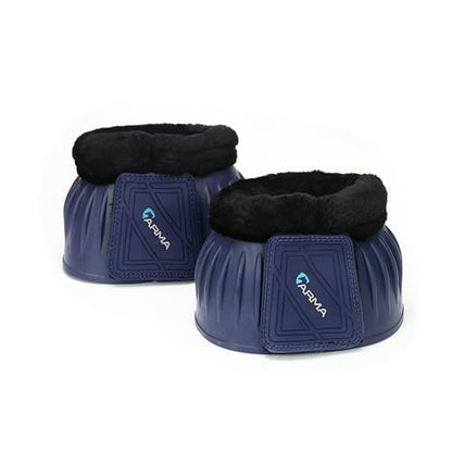 Shires ARMA Fleece Trim Bell Boot (Navy, Pony) - color: Navy, size: Pony