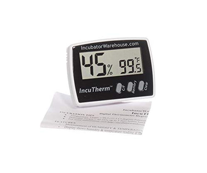 IncuTherm Digital Display Thermometer and Hygrometer for Egg Incubator