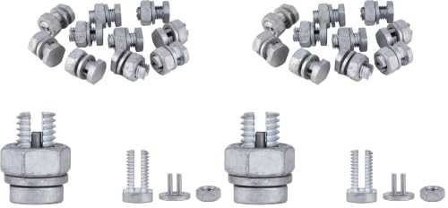 Split Bolts Electrical Fence Connector Wire Join Clamp Split Bolt Wire Connector for Electric Fence Wire 10 Pieces (Pack of 2) - size: 10 pcs (Pack of 2)