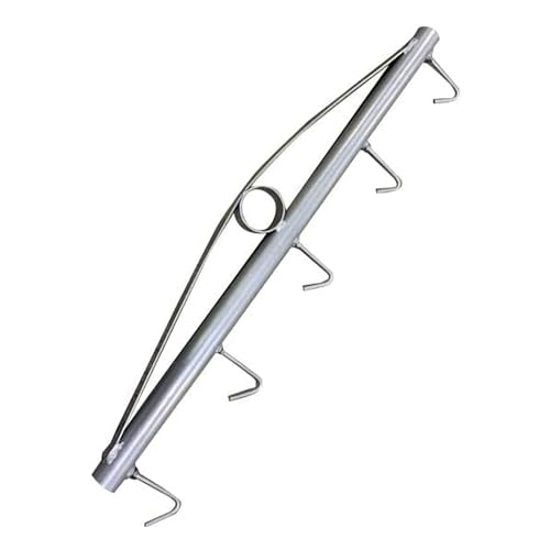 Field Tuff 36 Inch Long Heavy Duty Steel Chain Link Fence Stretcher with 5 Hook Design Fits Variety of Hooks to Stretch, Silver