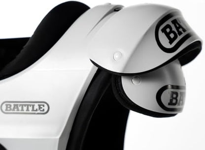 Battle Sports Defender Football Shoulder Pads - color: White, size: Youth-Medium