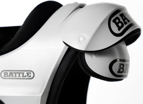 Battle Sports Defender Football Shoulder Pads - color: White, size: Youth-Small