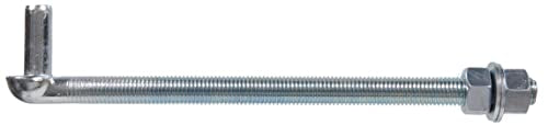 Hillman Zinc-Plated Steel Gate Bolt Hook for Hinge Straps, 3/4 x 12 in | Bolts through a post as a pivot pin, a strap loop drops on, farm, driveway, fence, barn, right or left hand, rust-resistant