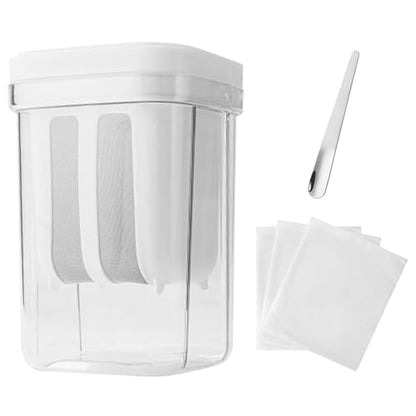 Yogurt Strainer,1100ml Greek Yogurt Strainer,with Stainless Steel Fine Mesh - color: 1100ml