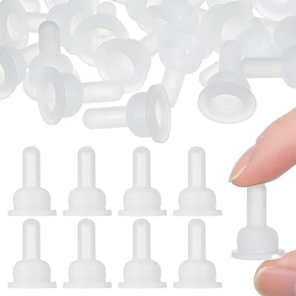 Gatuida 40-Pack Silicone Pet Nursing Nipples, Replacement Pacifiers for Small Animals, Bunny and Kitten Feeding Bottle Nipples, and Pet Feeder Nipples