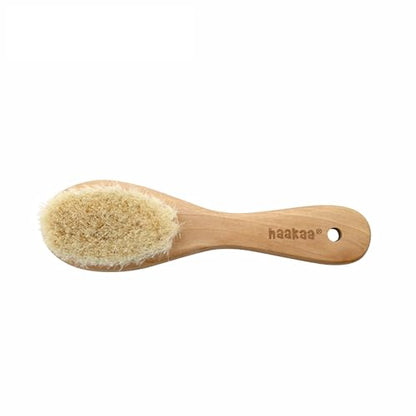 Haakaa Wooden Baby Hairbrush with Natural Goat Wool Bristles 1 pk
