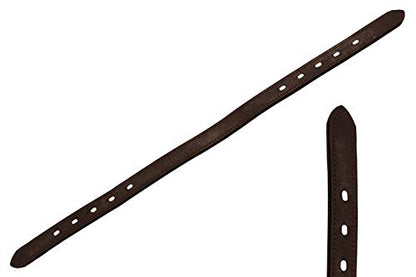Tahoe Tack Double Stitched Leather Breakaway Halter Replacement Crown – Your Choice of 21" or 25" Length - color: Brown, size: 21"