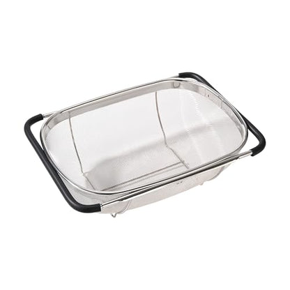 Fox Run Stainless Steel Colander, 4.7 Quart Over The Sink Pasta Strainer - size: 4.7 Quart