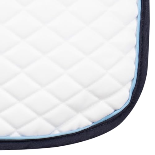 TuffRider Basic Dressage Saddle Pad - color: WT/NV/LTBL