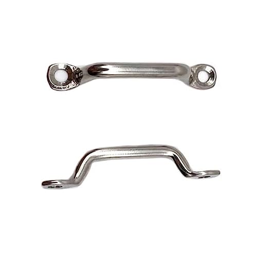 Kayak Pad Eye 316 Stainless Steel Bimini Boat Top PAD Eye Eye Straps, Tie Down, Kayak Deck Loops,5mm Pad Eye Bimini 75mm/3" Length 10Pcs