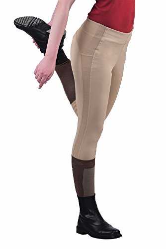 TuffRider Women's Ventilated Schooling Tights - color: Safari/Safari, size: X-Small
