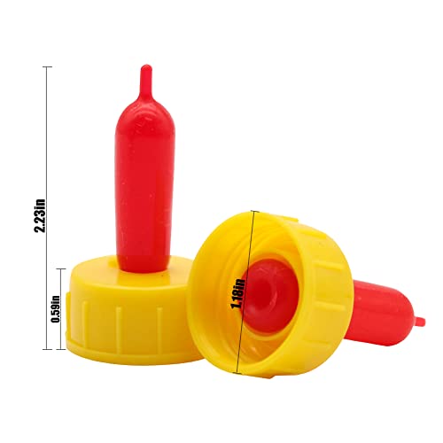 Goat Nipple 25Pcs Cow Calf Milk Drink Nipple Soft Silicone Goat Milk Bottle Topper Feeding for Sheep Goat Pup Dog Farm Supplies (Yellow) - color: Yellow
