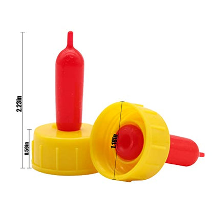 Goat Nipple 25Pcs Cow Calf Milk Drink Nipple Soft Silicone Goat Milk Bottle Topper Feeding for Sheep Goat Pup Dog Farm Supplies (Yellow) - color: Yellow