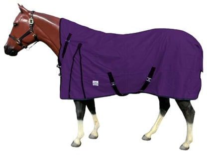 1200 Denier Adjustable High Neck Turnout Sheet - color: Purple - Black, size: 78