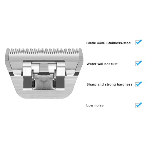 40W Dog Grooming Wide Blade,Detachable Pet Dog Grooming Blades,Compatible with Andis,Oster A5,Wahl km10 Clippers.Cutting Length1/100"(0.25mm) - color: 40W
