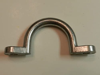 2" I.D Aluminum Trailer Tie Down D-Ring (2-Pack) - Bolt-On Lashing Rope Ring for Horse, Cargo & Utility Trailers, RV, Camper, Boat - Heavy Duty Tie Down Anchor Loop