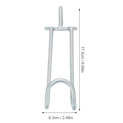 Horse Feed Bucket Hooks, 2 Pack Metal Stall Hanger for Horse Stable Barn Fence, with Weather Proof Coating Easy Install No Tools, for Livestock Water Bucket Tack Supplies