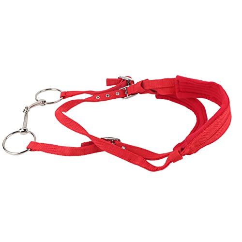 JTLB Horse Bridle English Bridle Horse Bridle Rein Harness Headstalls with Soft Cushion Red