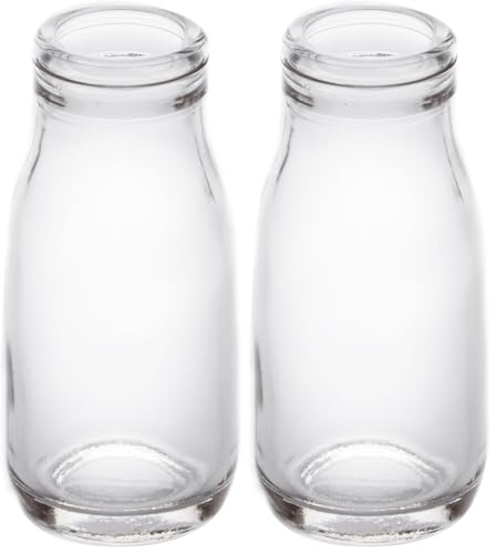 American Metalcraft GMB3 Glass Milk Bottle, 3 oz. (Pack of 2) - size: 3 Ounces (Pack of 2)