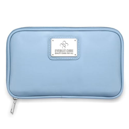 EVERLIT CARE Car First Aid Kit with Emergency Supplies Survival Gear Including Window Breaker Disposable Urine Bag Mountable Survival Kit for Family Travel in Car (Cyan) - color: Cyan