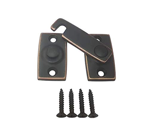 Solid Brass Shutter Bar/Door Latch, 7/8" x 2-3/32", Classic Bronze, 1 Pack, Made in Taiwan - color: Classic Bronze, size: 1 Pack