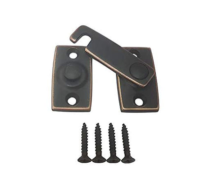 QCAA Solid Brass Shutter Bar/Door Latch, 7/8" x 2-3/32", Classic Bronze, 1 Pack, Made in Taiwan - color: Classic Bronze, size: 1 Pack