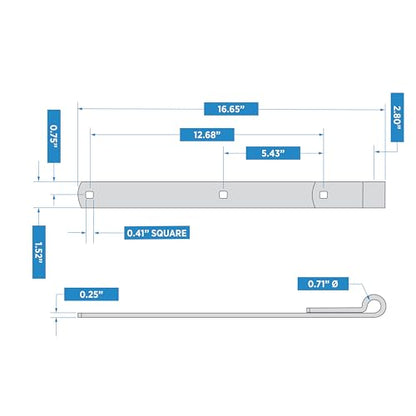 National Hardware N168-336 Gate Strap Hinge 16 in Zinc-Plated WeatherGuard Protection for Wood Fence Gates Outdoor Farm Gate Hardware Metal Strap Hinges Hot-Rolled Steel (Pack of 10) - size: 16 Inch x 3/4 Inch (Pack of 10)