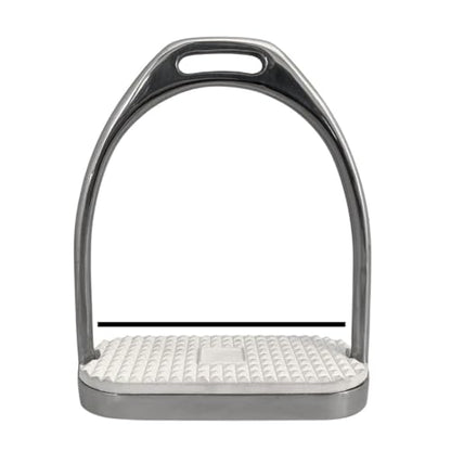 AJ Tack Stainless Steel Fillis Stirrup Irons with Rubber Pads | Classic English Saddle Style, Ideal for Schooling & Show, Stable Support & Proper Alignment, Enhanced Grip, Sold in Pairs - size: 4.25"