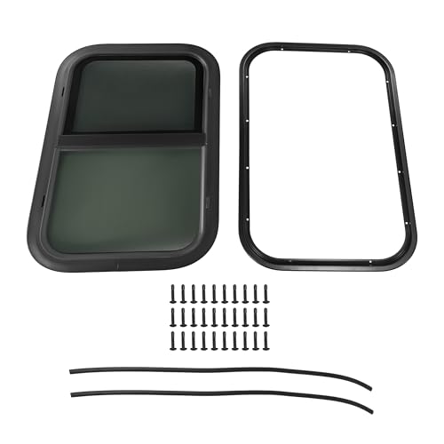 KUAFU 24" W x 15" H RV Window for Camper Teardrop Cargo Horse Trailer
